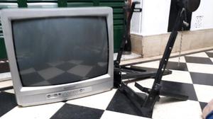 Vendo tv 21 pulgadas + soporte $500