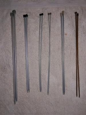 6 pares de agujas de tejer