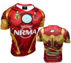 Camiseta Rugby Iron Man Entrenamiento Juego Lions Xv