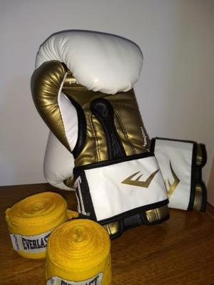 Guantes de boxeo Everlast 12oz+vendas everlast