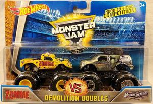 Hot Wheels Monster Jam Doble -mohawk warrior vs. zombie