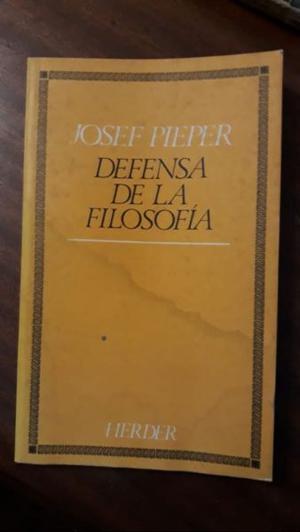 Josef Pieper Defensa de la Filosofía