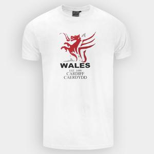 Remera Webb Ellis Rugby Algodón Blanco Gales Blanca Wales