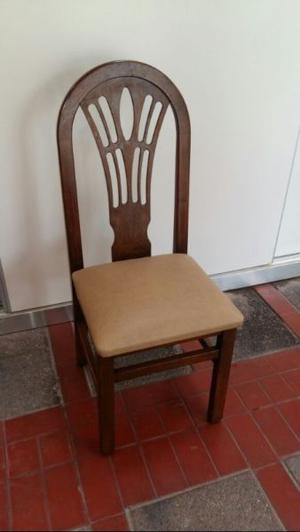 Vendo juego 6 sillas madera