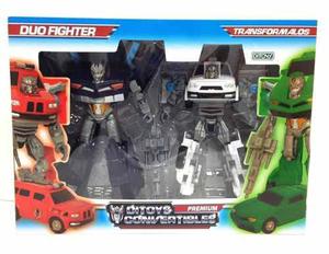 Ditoys Convertible Auto Transformers Duo Fighter Robot Once
