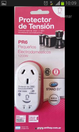 Protector De Tension Peq. Electrodomesticos Stand By Pr6