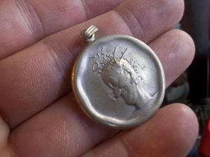 antigua medalla publicidad de geniol de alpaca 3cm de