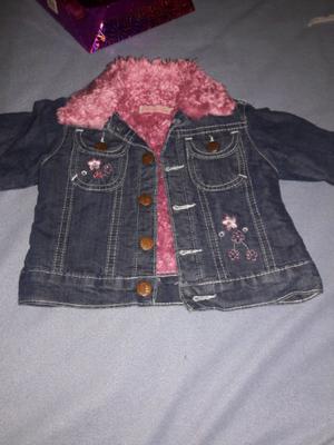 Campera de jeans con corderito beba