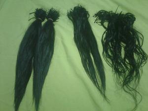 Extenciones de pelo natural color negro 300 mechas. De 45 y