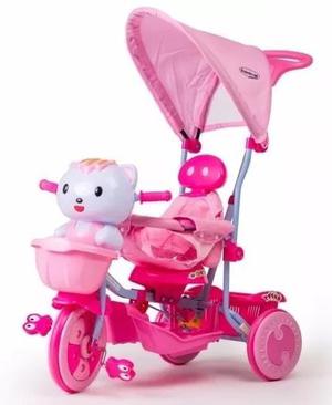 Triciclo Infantil Nena Bebe Kitty Musica Luces Rosa Oferta