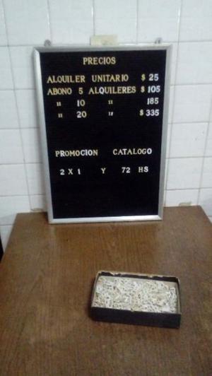 Carteles ranurados para letras intercambiables