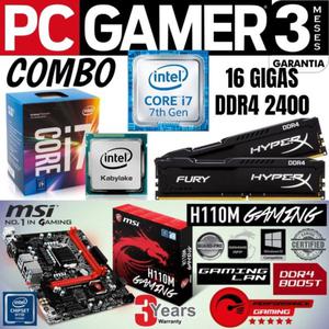 Combo Gamer Intel I Mother Msi H110 Gaming 16 Gigas