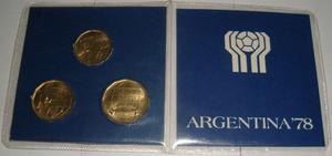 3 Monedas Mundial Fifa Argentina '78 Blister
