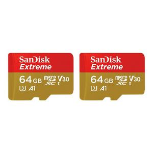 Combo 2 Memorias Micro Sd 64gb Sandisk Extreme Sdxc C10 4k U