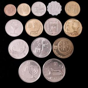 Lote de 14 monedas israelíes