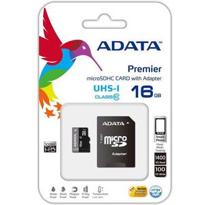 Memoria Adata Micro Sd Hc 16gb Clase 10 Uhs-i 50 Mb/seg