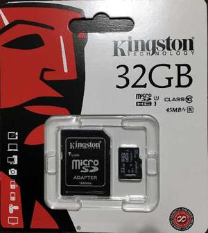 Memoria Micro Sdhc Clase 10 Kingston 32gb + Adaptador