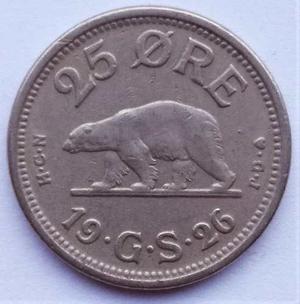Moneda Greonlandia 25 Ore . Solo  Acuñadas.