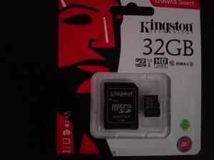 Nueva Memoria Micro Sd Kingston 32gb Con Adaptador.