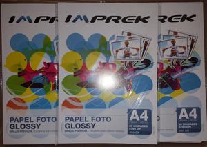 Vendo Papel Fotografico IMPREK Agr. por 20 Hojas.Secado