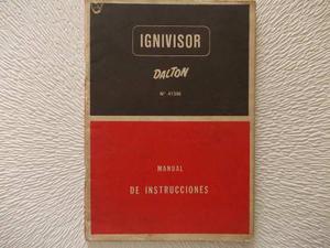 Antiguo Manual Instruccion Del Ignivisor Dalton (9bis)