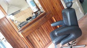 Set de barberia / peluqueria, sillon hidraulico, reclinable