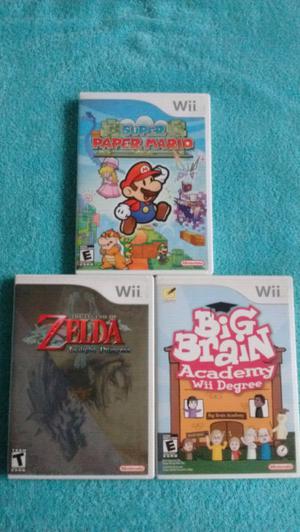 LOTE 3 JUEGOS NINTENDO WII ORIGINALES ZELDA MARIO OFERTA