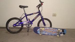 Bicicleta para niños + patineta de regalo