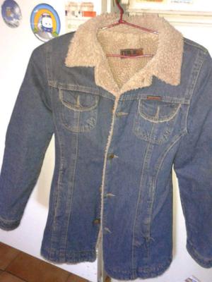 Sacon de Jean con corderito talle S como nuevo