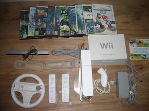Wii Nintendo + 10 Juegos + Volante. Perfecto Estado.