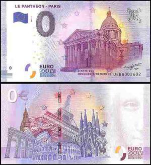 Billete -specimen !! 0 Euro - Le Pantheon - Paris - Tesoros