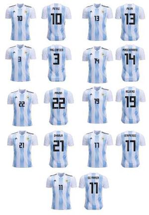Camiseta Argentina  adidas Messi-pavon-aguero-meza-etc