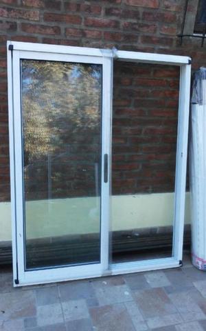 VENTANA DE ALUMINIO BLANCA MODENA CORREDIZA DE 2 HOJAS CON