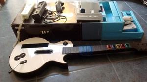 Wii Negra Hdd Externo  Controles Nunchuck Guitarra Ina