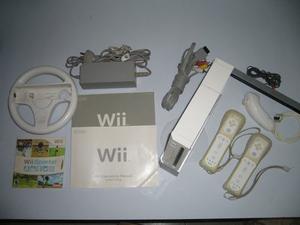 Wii Nintendo Chipeada + Juegos + Volante. Perfecto Estado.