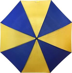 10 Paraguas Amarillo Y Azul Gigantes Reforzados Boca