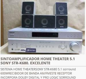 Home Theater Sony 5.1 Excelente Estado