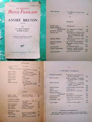 Nouvelle Revue Française André Bretón Mouvement