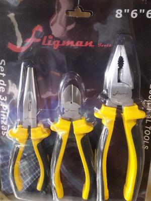 Set de 3 pinzas fligman