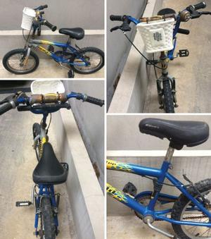 Bicicleta Rodado 16 Azul y amarilla