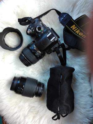 Cámara Nikon D60 + 2 Lentes mm Y mm + Bolso /