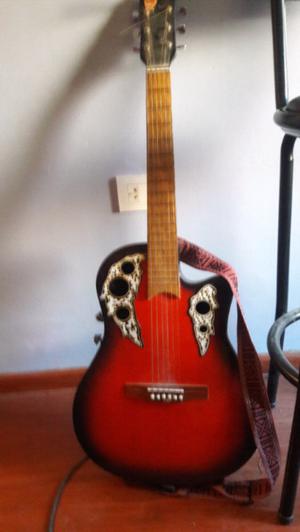 Guitarra electroacustoca impecable c de acero