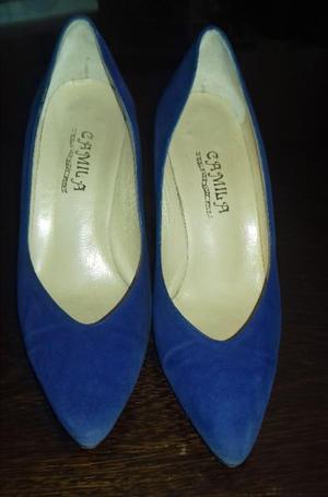Zapatos Azules Gamuza nº 36