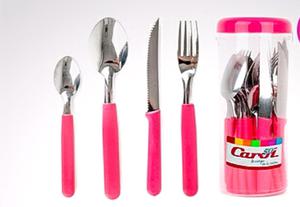 Cubierto, utensillo, color fucsia