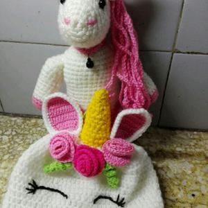 Gorra unicornios a crochet