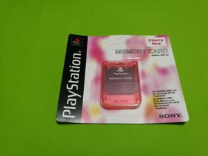 Memory Card Ps1 Original! Cherry Red