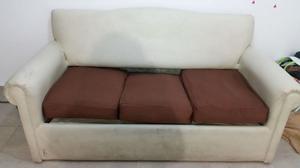 Sillon cama 3 cuerpos ecocuero beige CON FUNDA DE