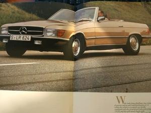 Antiguo catálogo folleto de Mercedes Benz 350 SL