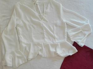 CAMISOLA BLANCA ELEGANTE SIN USO TALLE M