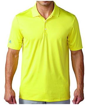 Camisa adidas Golf Hombres, Amarillo Luz, Pequeño